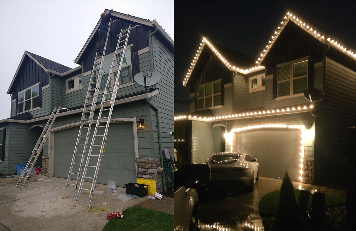Holiday lighting services gallery